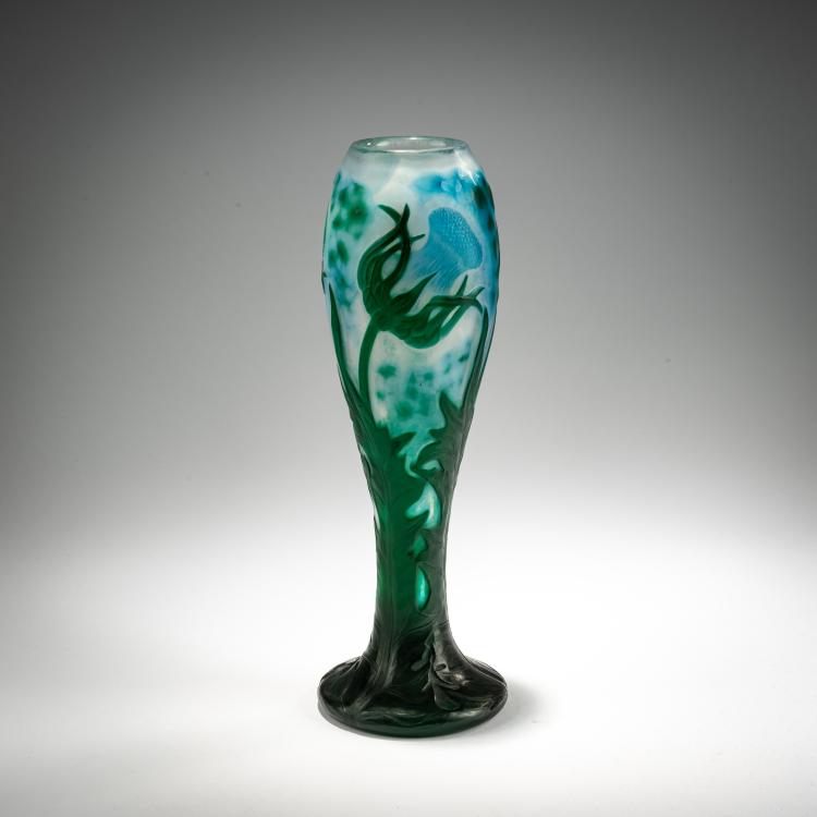 Bild 1 zu Objekt, 'Chardons' vase, c. 1900, Daum Fr&egrave;res, Nancy, 
