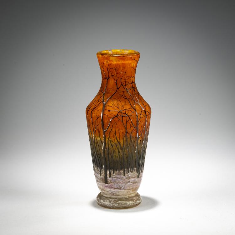 Bild 1 zu Objekt, Small 'Cr&eacute;puscule neige' or 'Paysage d'hiver' vase, c. 1902, Daum Fr&egrave;res, Nancy, 182A 22