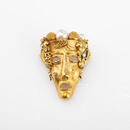 Mask brooch, 1930s