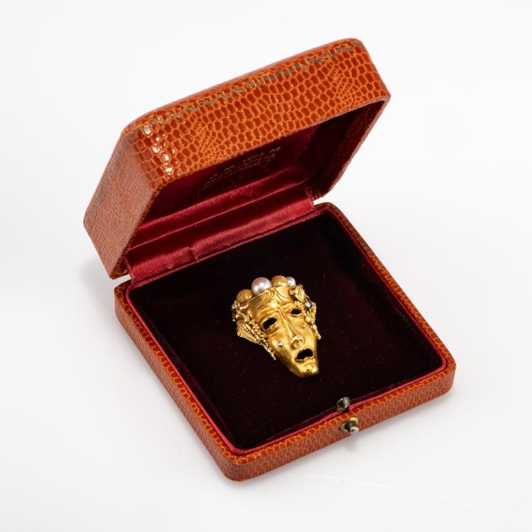 Bild 2 zu Objekt, Mask brooch, 1930s, Johann Michael Wilm, 