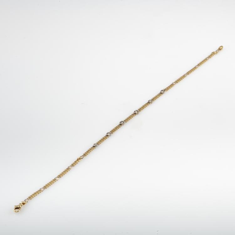 Bild 2 zu Objekt, Curb chain with diamonds in a heart setting, Iatlien / Italy, 182D 1125