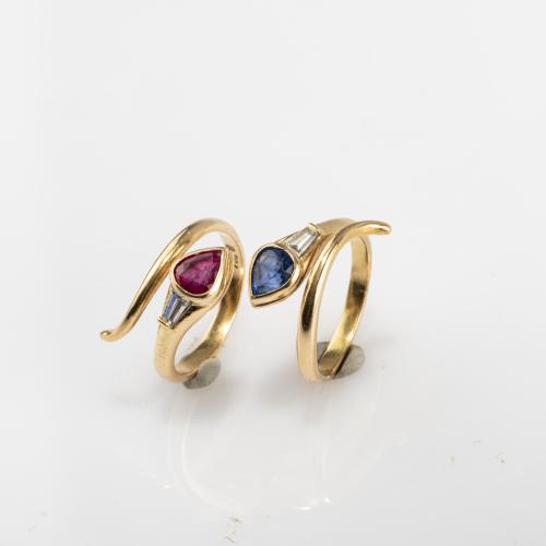 Two snake rings, 1986