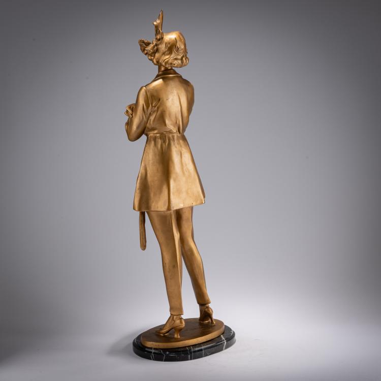 Bild 4 zu Objekt, Bronze figure 'Girl with Cigarette', c. 1925, Bruno Zach, 