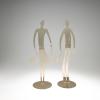Two metal figures 'Tennis Players', c. 1950