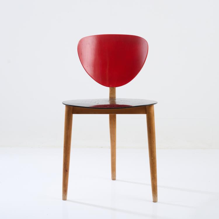 Hauptbild zu Objekt, Three-legged chair, 1949, Max Bill, Horgen Glarus, Glarus, 182C 760