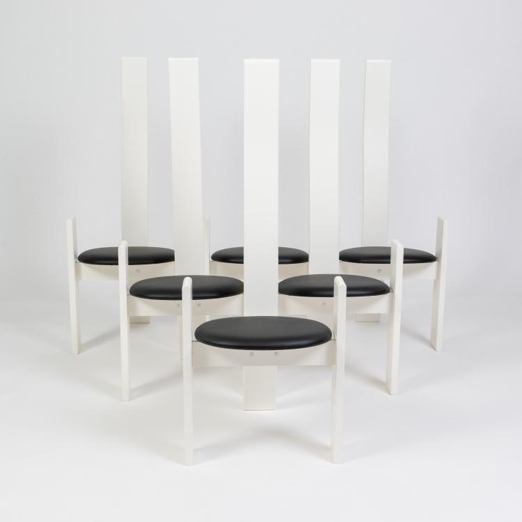 Hauptbild zu Objekt, Six chairs 'Golem', 1969 (design), Vico Magistretti, Poggi, Mailand / Milan, 182C 854