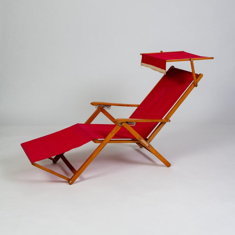 Hauptbild zu Objekt, Deck chair, 1950s (design), Fratelli Reguitti, Agnosine, 182C 840