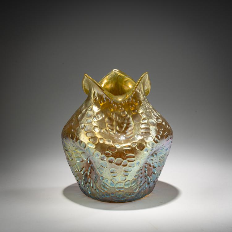 Hauptbild zu Objekt, Vase 'candia Diaspora', 1902, L&ouml;tz Wwe., Klosterm&uuml;hle / Loetz, Klastersky Mlyn, 182A 221