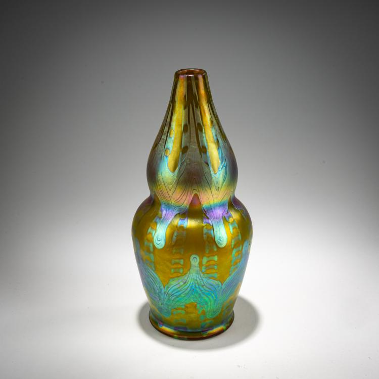 Bild 1 zu Objekt, 'Ph&auml;nomen'-Vase, 1901, L&ouml;tz Wwe., Klosterm&uuml;hle / Loetz, Klastersky Mlyn, 182A 216