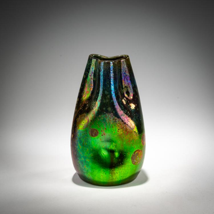 Hauptbild zu Objekt, Vase, um 1900, D&eacute;lphin Massier, Massier, D&eacute;lphin, Vallauris, 182A 346