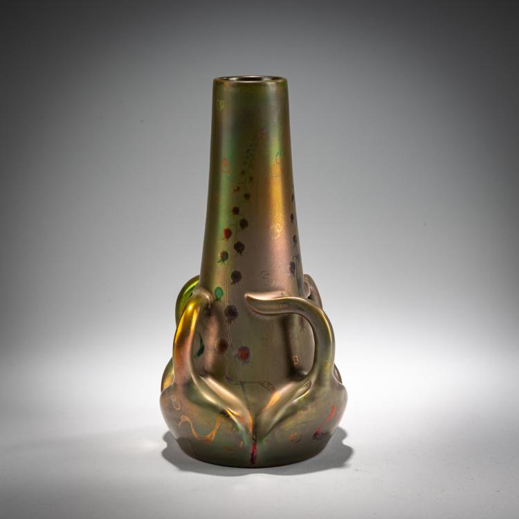 Bild 1 zu Objekt, Henkelvase 'Muguet', um 1890, D&eacute;lphin Massier, Massier, D&eacute;lphin, Vallauris, 182A 345