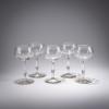 Five southern wine glasses, 1901