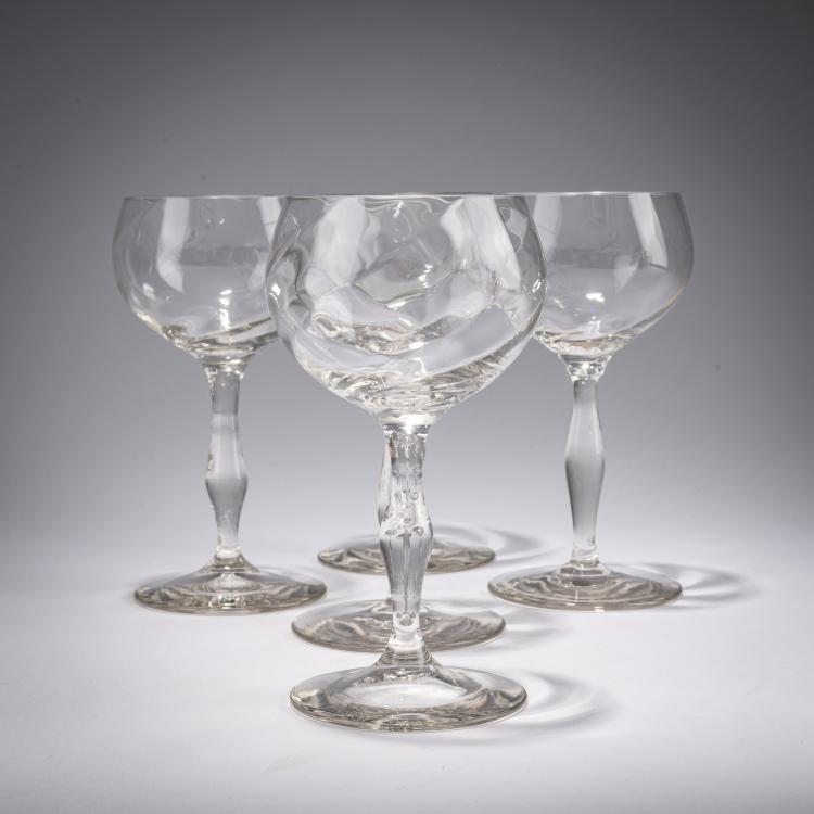Bild 2 zu Objekt, Five southern wine glasses, 1901, Hans Christiansen, Theresienthaler Krystallglasfabrik / Theresienthal, 182A 247