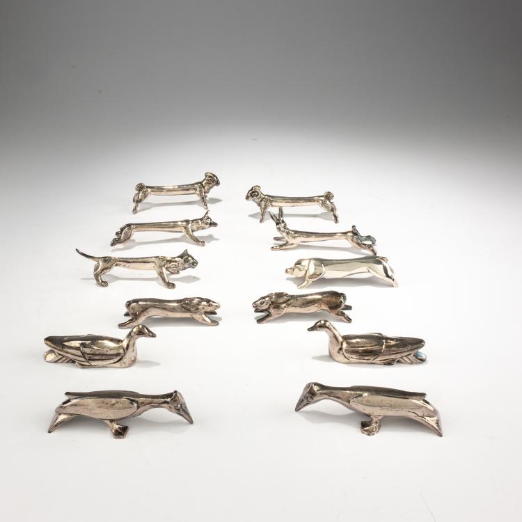 Hauptbild zu Objekt, Twelve knife rests, c. 1925, Frankreich / France, 182A 446