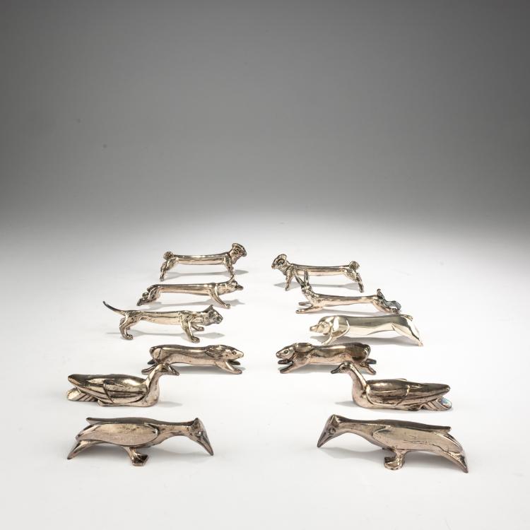 Bild 1 zu Objekt, Twelve knife rests, c. 1925, Frankreich / France, 182A 446