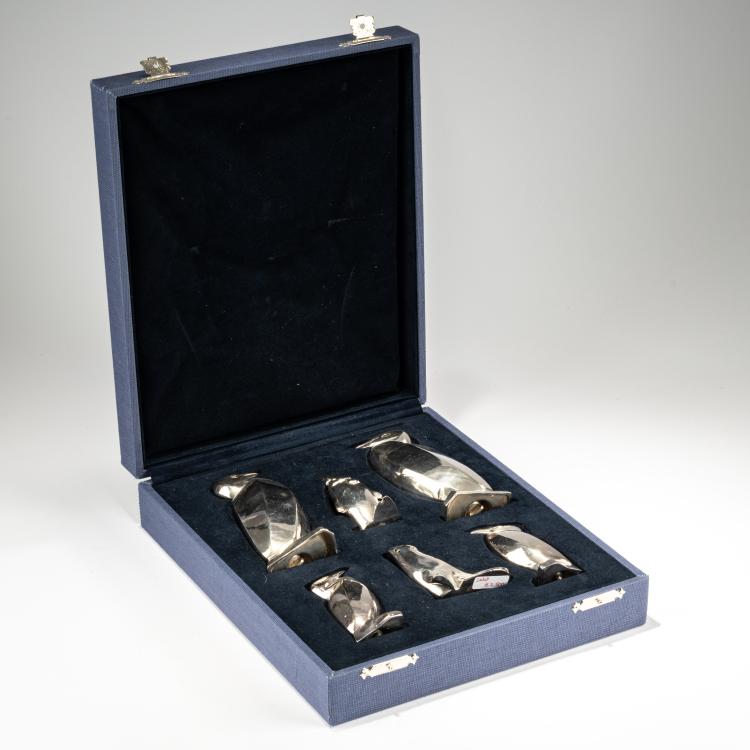 Bild 2 zu Objekt, Sechsteiliges Gew&uuml;rzset, um 1920, &Eacute;douard Marcel Sandoz (im Stile von), Christofle, Paris, 182A 438