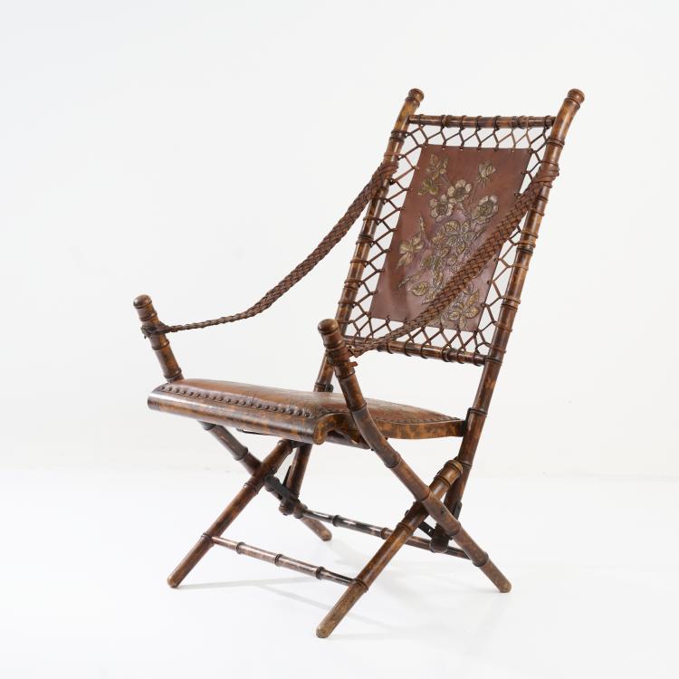 Hauptbild zu Objekt, Klappstuhl, um 1900, Georg Hulbe, Hulbe, Hamburg, 182A 318