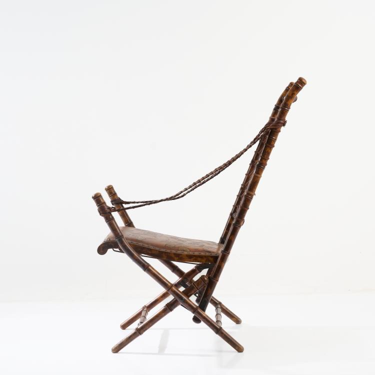 Bild 1 zu Objekt, Klappstuhl, um 1900, Georg Hulbe, Hulbe, Hamburg, 182A 318