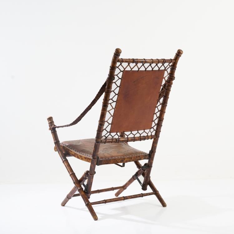 Bild 2 zu Objekt, Klappstuhl, um 1900, Georg Hulbe, Hulbe, Hamburg, 182A 318