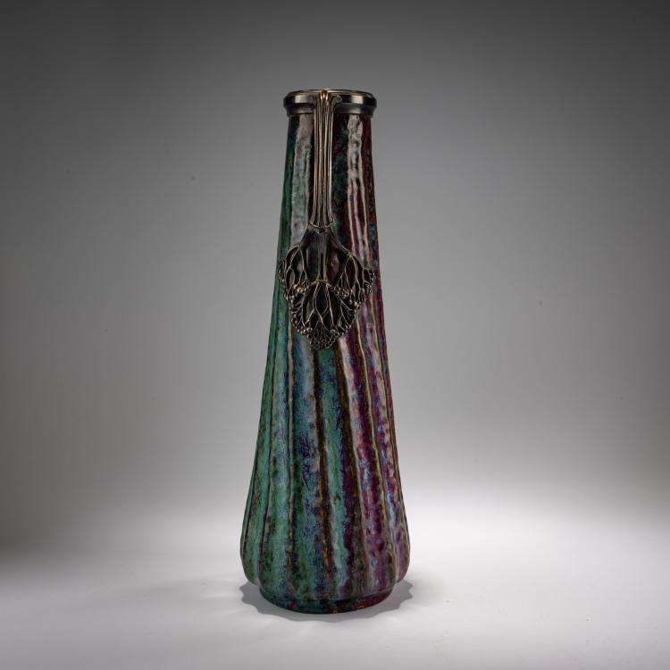 Bild 2 zu Objekt, Henkelvase mit Zinnmontierung, um 1900, Pierre-Adrien Dalpayrat, Dalpayrat, Bourg-la-Reine, 182A 336