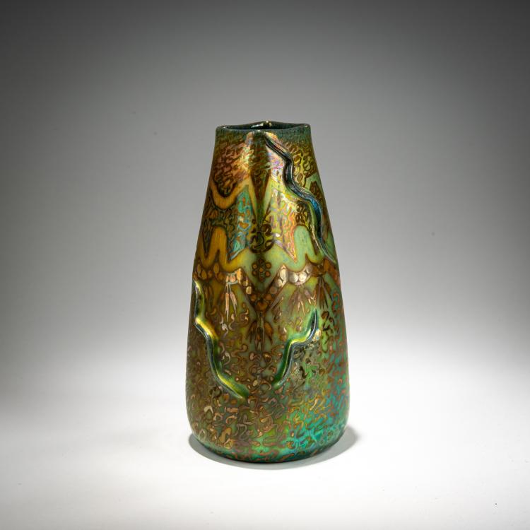 Bild 1 zu Objekt, Vase mit Schlangen, um 1890, J&eacute;r&ocirc;me Massier, Massier, J&eacute;r&ocirc;me Fils, Vallauris, 182A 349