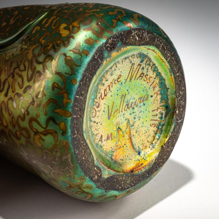 Bild 3 zu Objekt, Vase mit Schlangen, um 1890, J&eacute;r&ocirc;me Massier, Massier, J&eacute;r&ocirc;me Fils, Vallauris, 182A 349