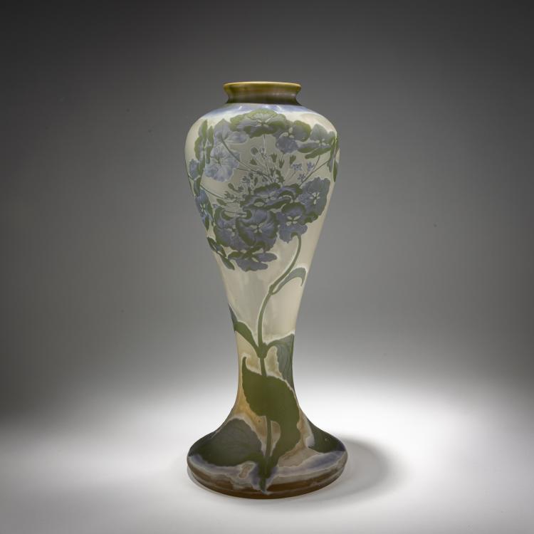 Hauptbild zu Objekt, Gro&szlig;e Balustervase 'Hortensias', 1928-36, Gall&eacute;, Nancy, 182A 141