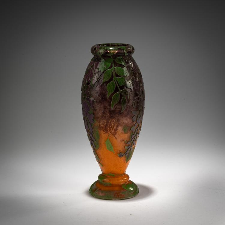 Bild 1 zu Objekt, Baluster vase 'Glycines', c. 1910, Daum Fr&egrave;res, Nancy, 182A 50