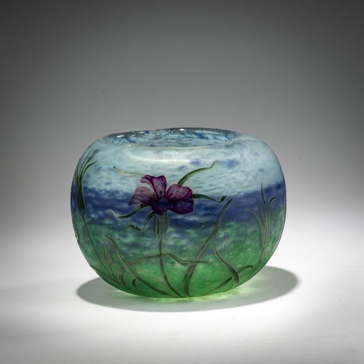 Hauptbild zu Objekt, Small bowl 'Oeillets', c. 1910, Daum Fr&egrave;res, Nancy, 