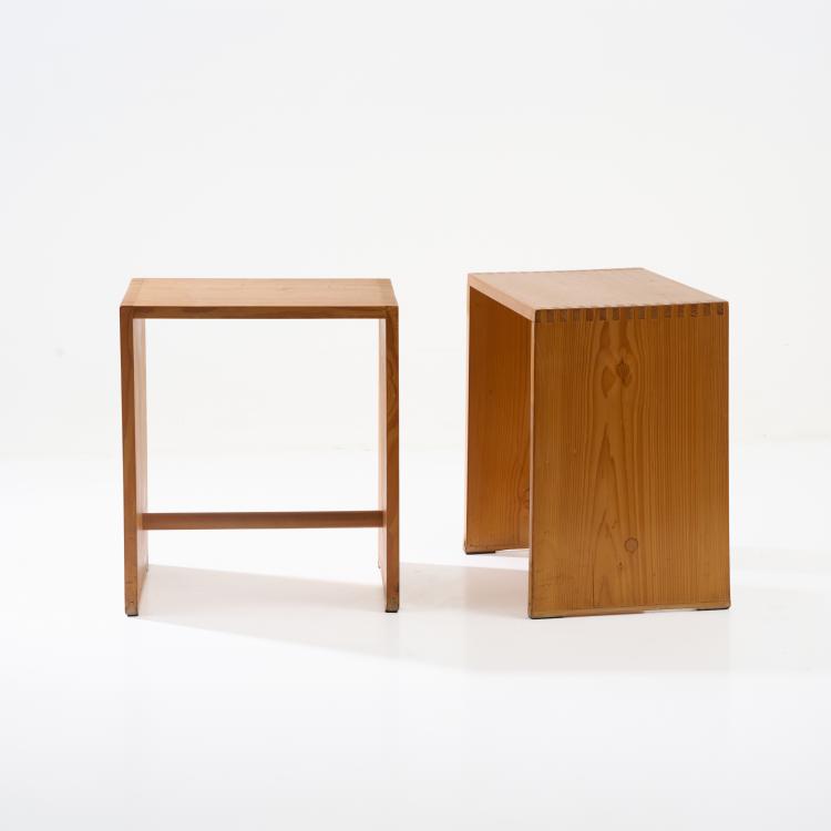 Bild 2 zu Objekt, Two 'Ulm stools', 1953, Max Bill,Hans Gugelot,Paul Hildinger, Hochschule f&uuml;r Gestaltung, Ulm (HFG); Hildinger, Paul, 182C 762