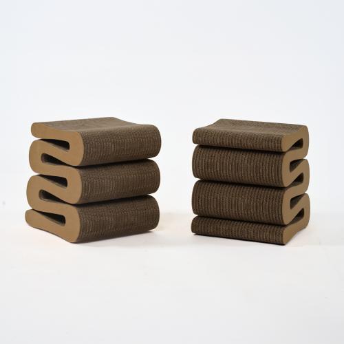 Two stools 'Wiggle Side Stool', 1972 (design)
