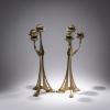 Two three-flame candlesticks, 1901