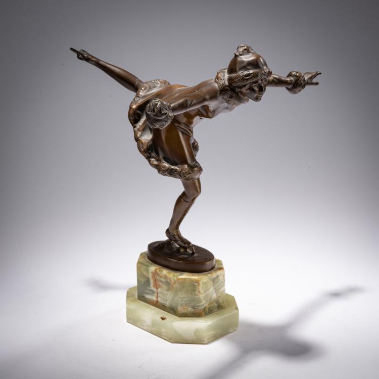 Hauptbild zu Objekt, Bronze figure 'Ice Skater', c. 1925, Bruno Zach, 182A 298