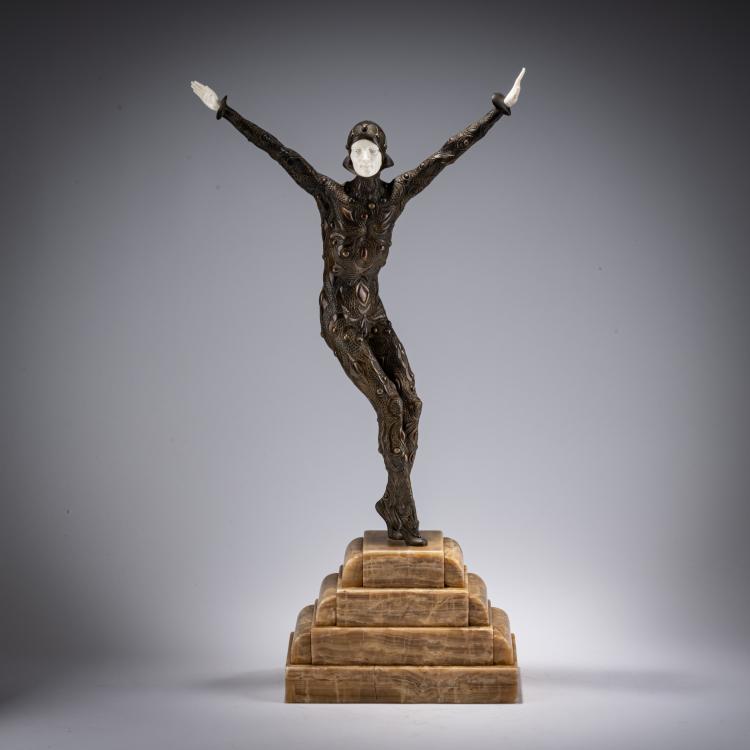 Hauptbild zu Objekt, Chryselephantine figure 'Astra' from the group 'Finale', c. 1925, Dem&egrave;tre H. Chiparus, 