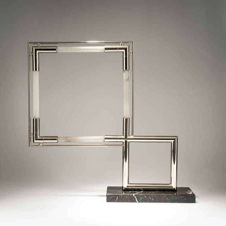 Hauptbild zu Objekt, 'Quadro' table light, 1929 (design), Jacques Adnet, Frankreich / France, 182C 747