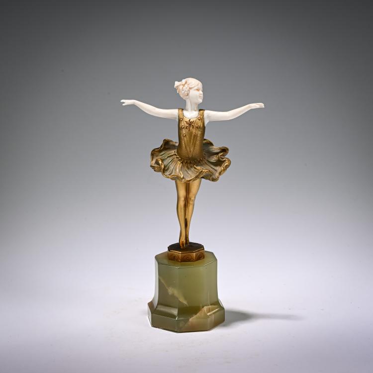 Hauptbild zu Objekt, Chryselephantine Figure 'Ballerina', c. 1920, Ferdinand Preiss, 182A 287