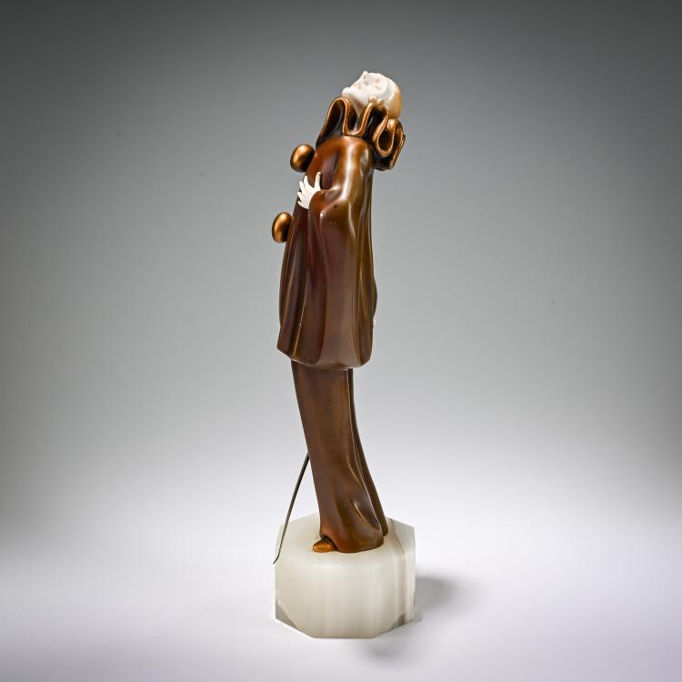 Bild 1 zu Objekt, Chryselephantine Figure 'Foil Fencer' ('Pagliacci'), c. 1925, Roland Paris, 182A 279