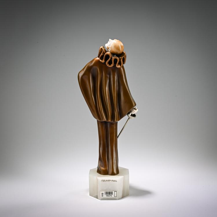 Bild 3 zu Objekt, Chryselephantine Figure 'Foil Fencer' ('Pagliacci'), c. 1925, Roland Paris, 182A 279