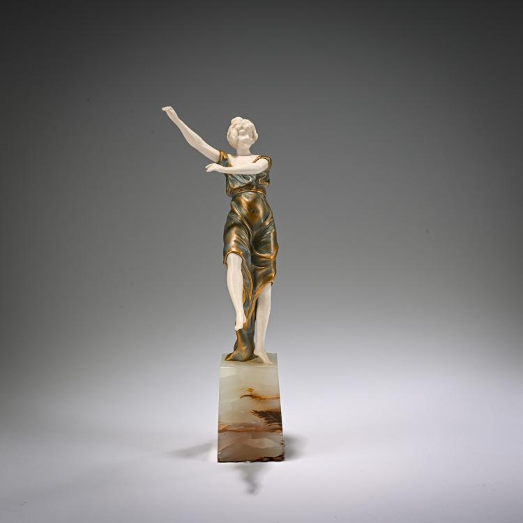 Bild 1 zu Objekt, Chryselephantin-Figur 'T&auml;nzerin', um 1920, Georges Omerth, 182A 278