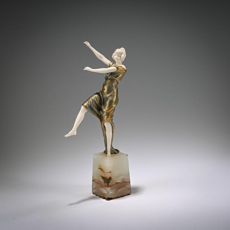 Bild 2 zu Objekt, Chryselephantin-Figur 'T&auml;nzerin', um 1920, Georges Omerth, 182A 278