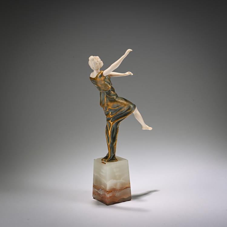 Bild 3 zu Objekt, Chryselephantin-Figur 'T&auml;nzerin', um 1920, Georges Omerth, 182A 278