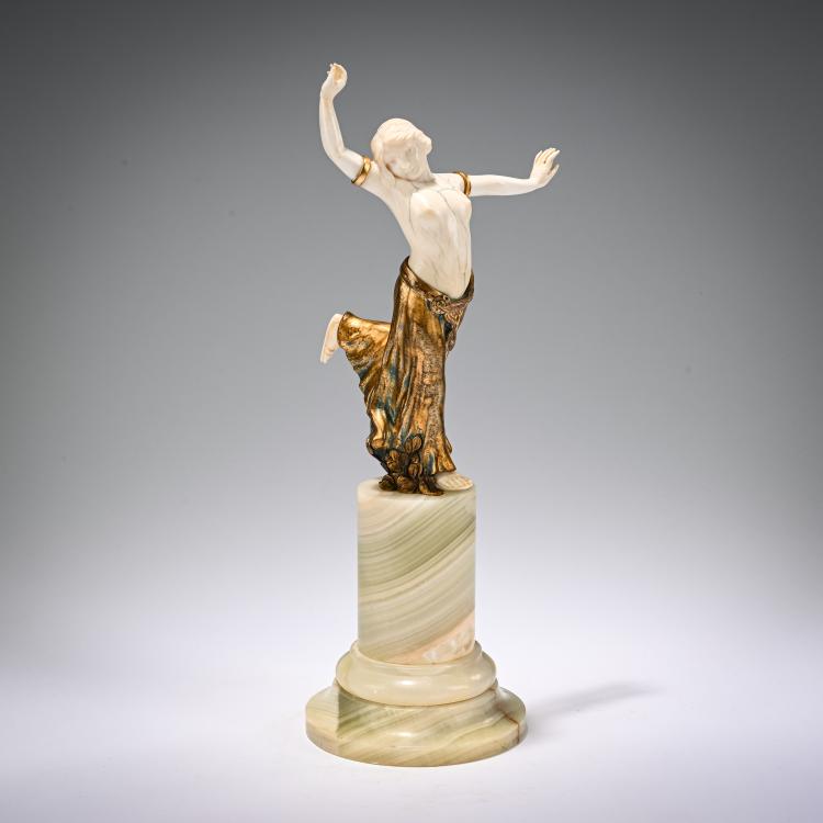 Hauptbild zu Objekt, Chryselephantin-Figur 'Bacchante', um 1910, Louis Barth&eacute;l&eacute;my, 182A 252