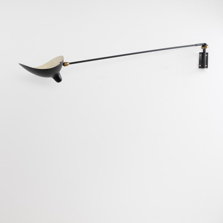Hauptbild zu Objekt, Wall light 'Applique murale &agrave; un bras pivotant - Casquette', 1953 (design), Serge Mouille, Steph Simon, Paris, 182C 793