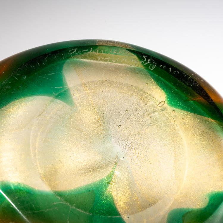Bild 3 zu Objekt, Henkelvase 'Macchie ambra verde', 1952, Archimede Seguso, Seguso, Archimede, Murano, 