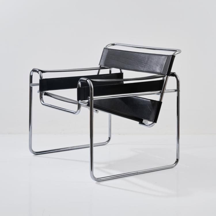 Hauptbild zu Objekt, Armchair 'B3 - Wassily', 1925 (design), Marcel Breuer, Gavina, Mailand / Milan (zugeschrieben), 182C 740