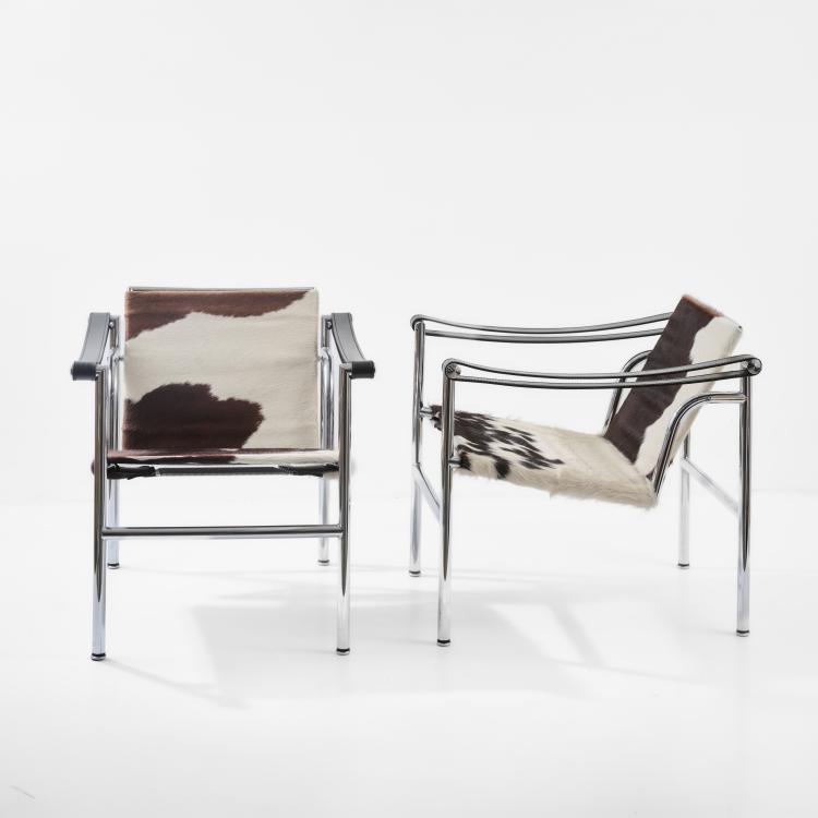 Bild 2 zu Objekt, Two armchairs 'LC 1', 1928 (design), Pierre Jeanneret,Charlotte Perriand,Le Corbusier Charles-&Eacute;douard Jeanneret-Gris, Cassina, Mailand / Milan, 182C 745