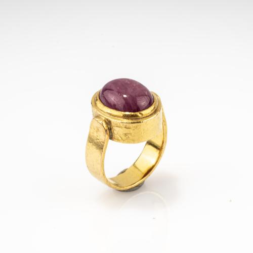 Ring with ruby cabochon, 1976 ca