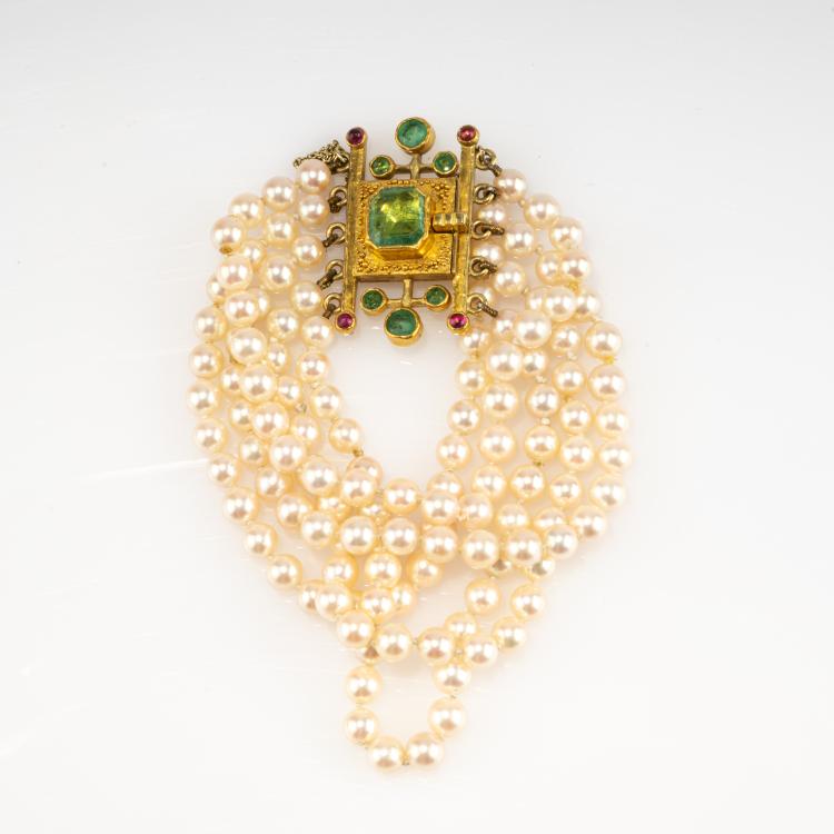 Bild 1 zu Objekt, Clasp with pearl bracelet, 1968, Hermann J&uuml;nger, 182D 1038