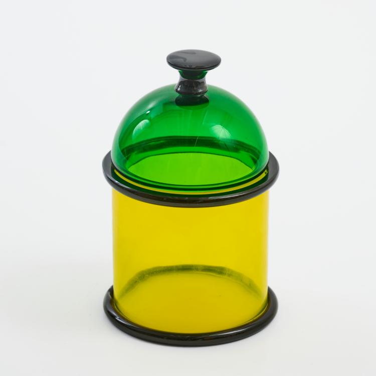 Hauptbild zu Objekt, Covered vessel 'Faliera', 1974 (design), Ettore Sottsass, Vistosi, Murano, 182C 903