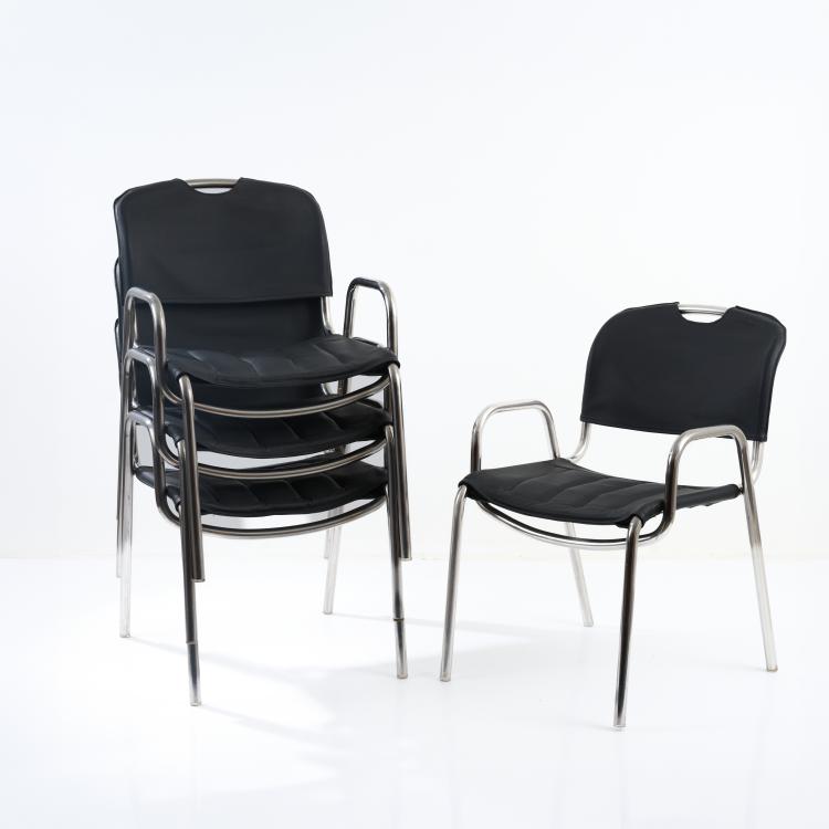 Hauptbild zu Objekt, Vier St&uuml;hle 'Castiglia', 1967 (Entwurf), Achille Castiglioni,Marcello Minale, Zanotta, Mailand / Milan, 182C 851